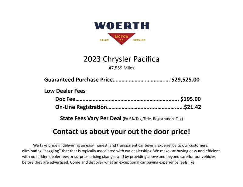 Used 2023 Chrysler Pacifica Touring-L w/ S Appearance Package AWD/4WD image 3