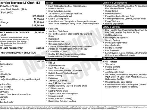 Used 2021 Chevrolet Traverse LT FWD image 11
