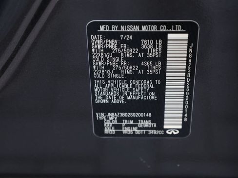 Certified 2025 INFINITI QX80 Luxe RWD image 46