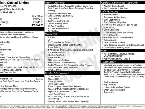 Used 2024 Subaru Outback Limited image 32