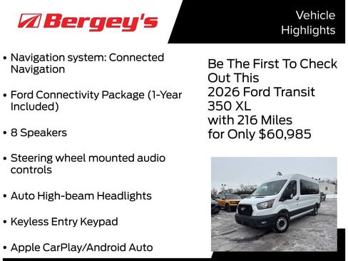 New 2026 Ford Transit 350 XL image 5