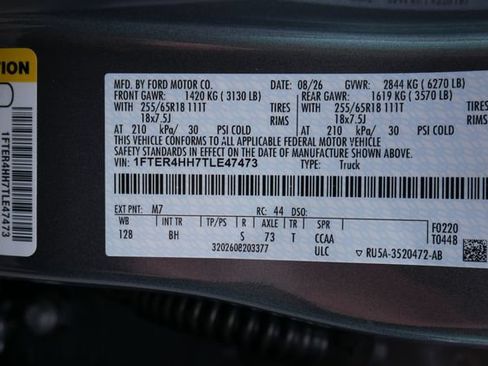 New 2026 Ford Ranger XLT w/ Equipment Group 301A High AWD/4WD image 28