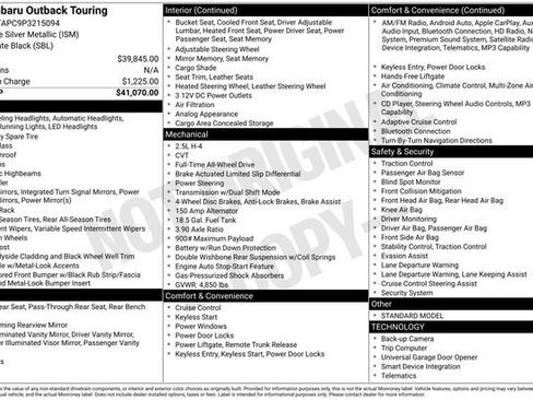 Used 2023 Subaru Outback Touring AWD/4WD image 8