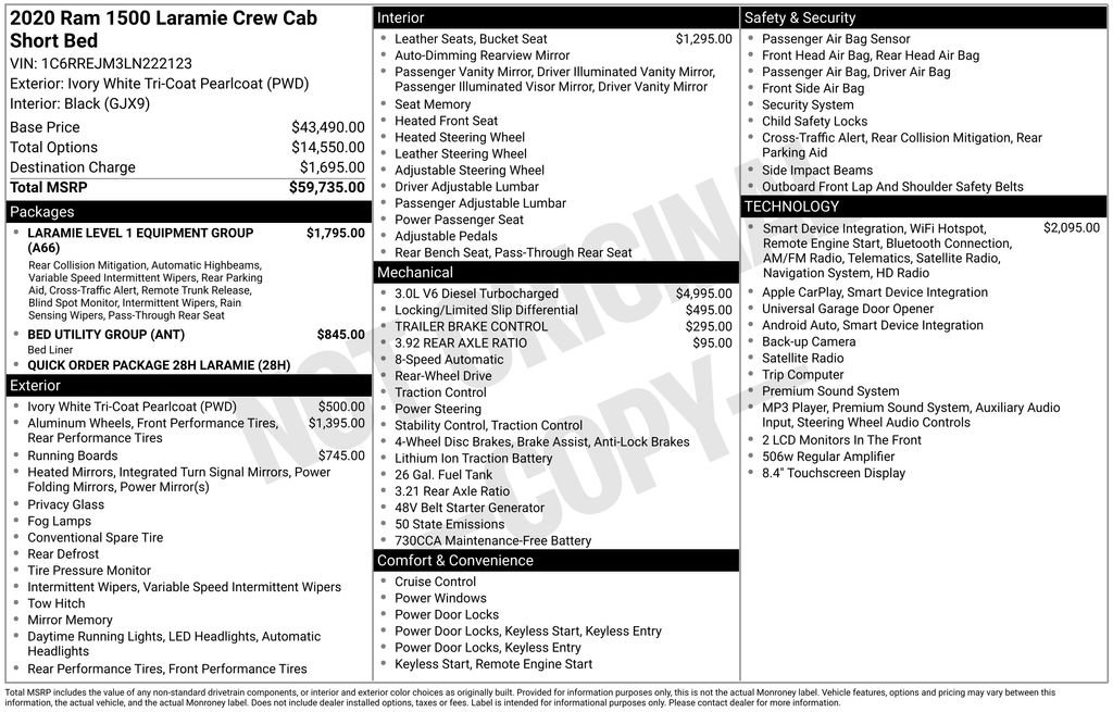 Used 2020 RAM 1500 Laramie RWD image 6