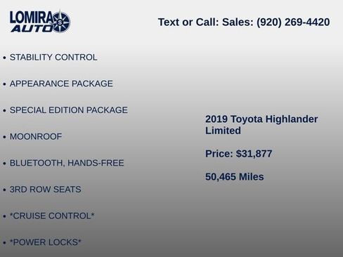 Used 2019 Toyota Highlander Limited AWD/4WD image 5
