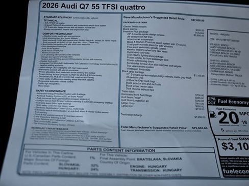 New 2026 Audi Q7 3.0T Premium Plus image 40