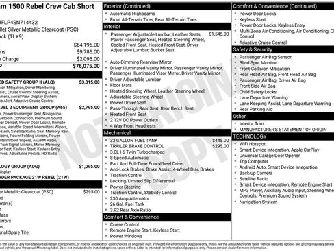 Used 2025 RAM 1500 Rebel w/ Advanced Safety Group II AWD/4WD image 33