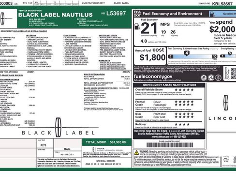 Used 2019 Lincoln Nautilus Black Label AWD/4WD image 50