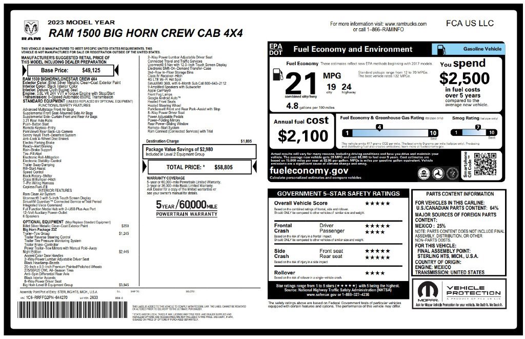 Used 2023 RAM 1500 Big Horn AWD/4WD image 22