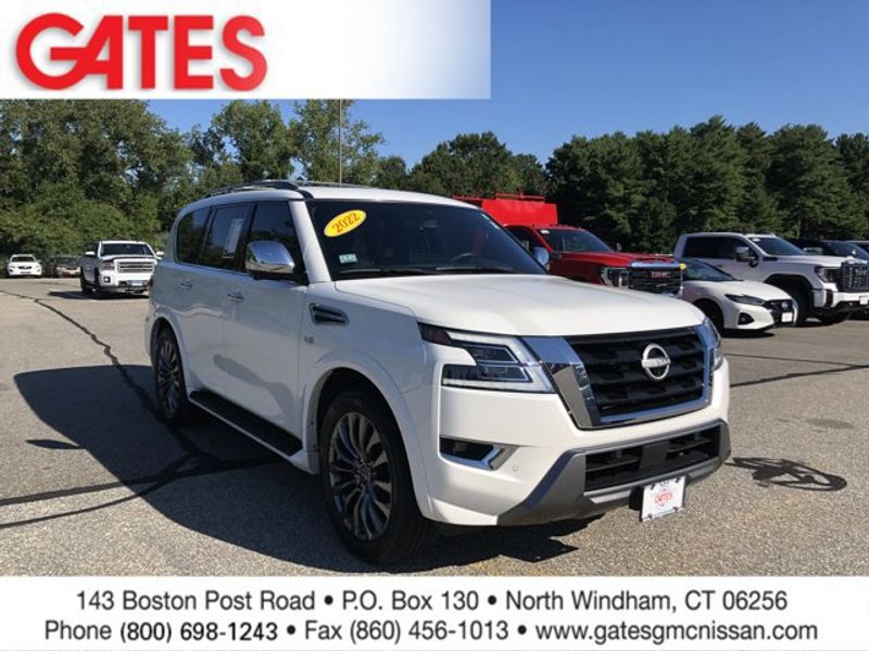 Certified 2022 Nissan Armada Platinum w/ Captain's Chairs Package image 1