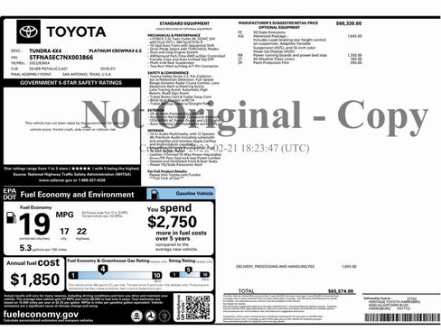 Used 2022 Toyota Tundra Platinum image 2