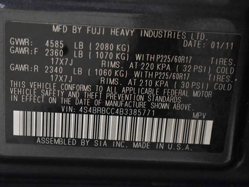 Used 2011 Subaru Outback 2.5i Premium w/ All-Weather Pkg AWD/4WD image 62