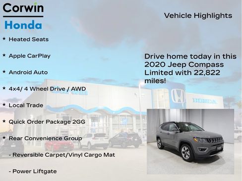 Used 2020 Jeep Compass Limited w/ Rear Convenience Group AWD/4WD image 6