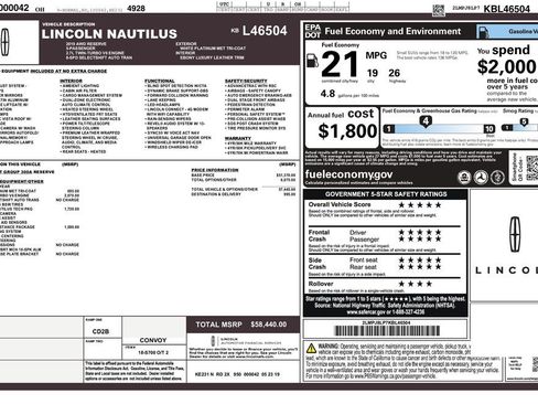 Used 2019 Lincoln Nautilus Reserve AWD/4WD image 3