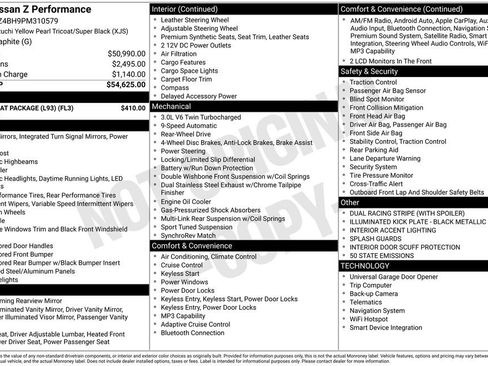 Used 2023 Nissan Z Performance w/ Floor Mat Package (L93) image 6