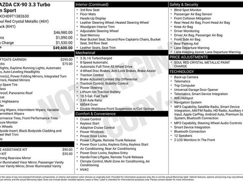 New 2026 MAZDA CX-90 3.3 Turbo w/ Premium Sport Pkg image 37
