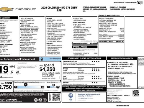 Used 2025 Chevrolet Colorado Z71 w/ Z71 Convenience Package 2 AWD/4WD image 4