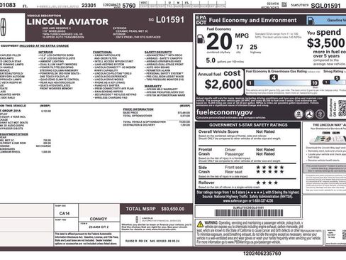 Used 2025 Lincoln Aviator Reserve w/ Equipment Group 201A image 35