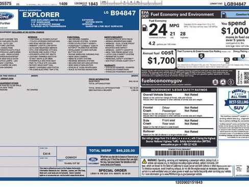 Used 2020 Ford Explorer Limited RWD image 10