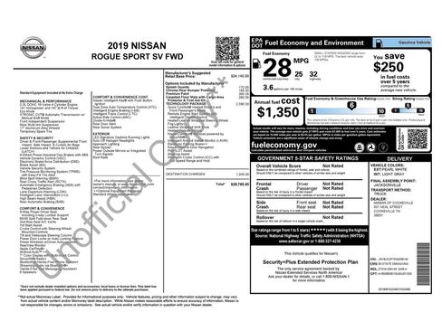 Used 2019 Nissan Rogue Sport SV w/ Technology Package FWD image 10