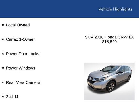 Used 2018 Honda CR-V LX image 2