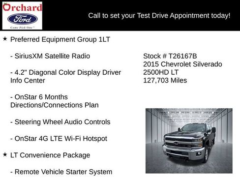 Used 2015 Chevrolet Silverado 2500 LT w/ LT Convenience Package AWD/4WD image 19