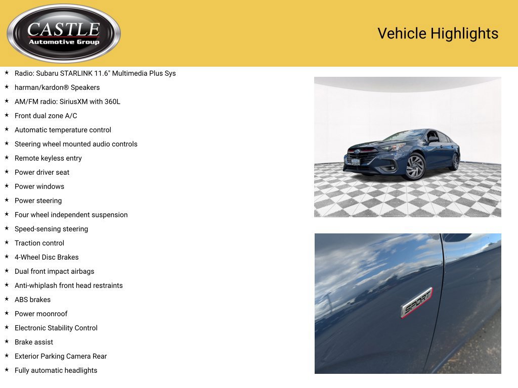 Certified 2024 Subaru Legacy Sport AWD/4WD image 4