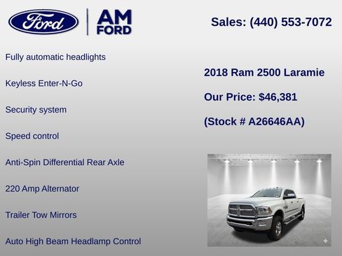 Used 2018 RAM 2500 Laramie w/ Convenience Group AWD/4WD image 30