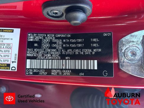 Certified 2021 Toyota 4Runner SR5 Premium AWD/4WD image 14
