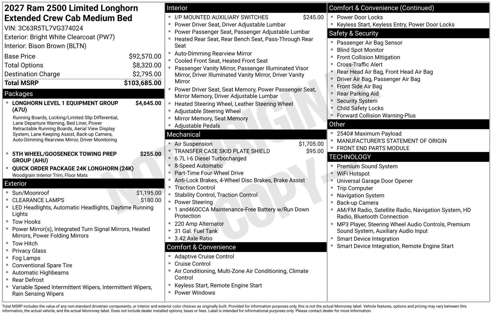 New 2027 RAM 2500 Limited AWD/4WD image 27