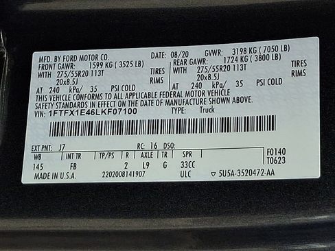 Used 2020 Ford F150 XLT w/ Equipment Group 302A Luxury AWD/4WD image 31