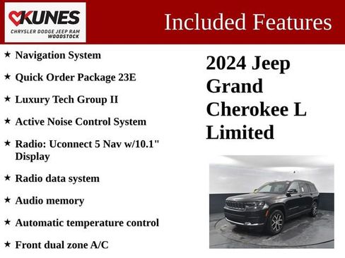 Used 2024 Jeep Grand Cherokee L Limited w/ Luxury Tech Group II AWD/4WD image 3