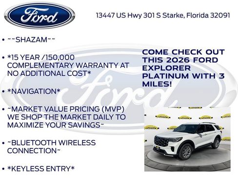 New 2026 Ford Explorer Platinum image 5