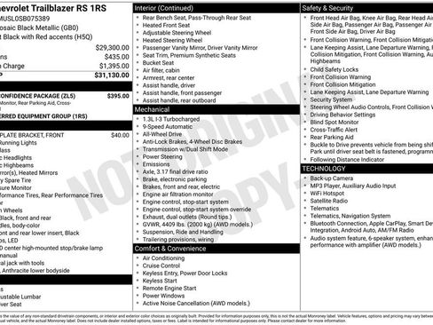 Used 2025 Chevrolet TrailBlazer RS w/ Driver Confidence Package AWD/4WD image 2