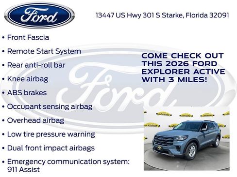 New 2026 Ford Explorer Active w/ Active Comfort Package RWD image 30