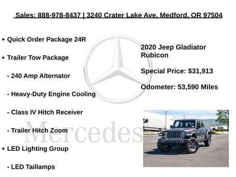 Used 2020 Jeep Gladiator Rubicon w/ LED Lighting Group AWD/4WD image 6