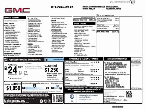 Certified 2023 GMC Acadia SLE w/ Driver Convenience Package image 3