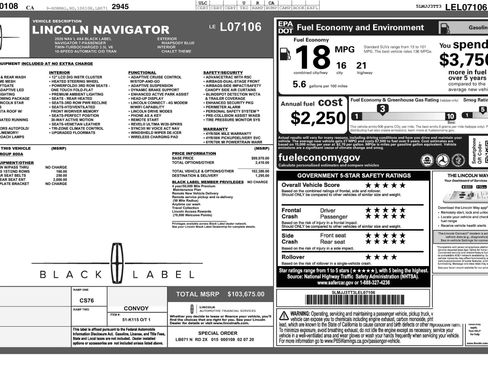 Used 2020 Lincoln Navigator L Black Label AWD/4WD image 5