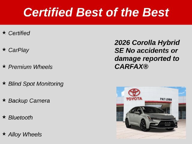 Certified 2026 Toyota Corolla SE w/ SE Premium Package FWD image 38