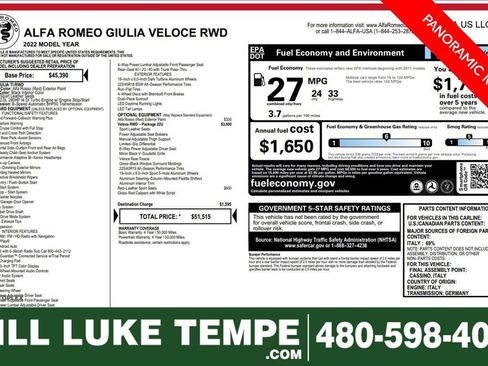 Used 2022 Alfa Romeo Giulia Veloce image 1