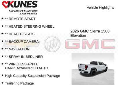 New 2026 GMC Sierra 1500 Elevation w/ Elevation Select Package