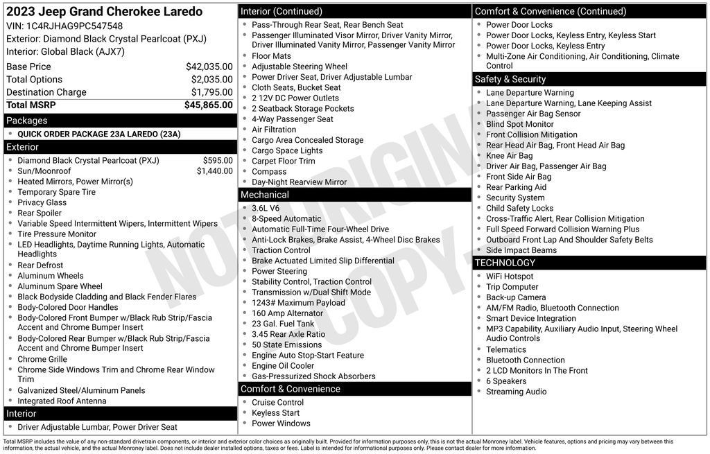 Used 2023 Jeep Grand Cherokee Laredo AWD/4WD image 5
