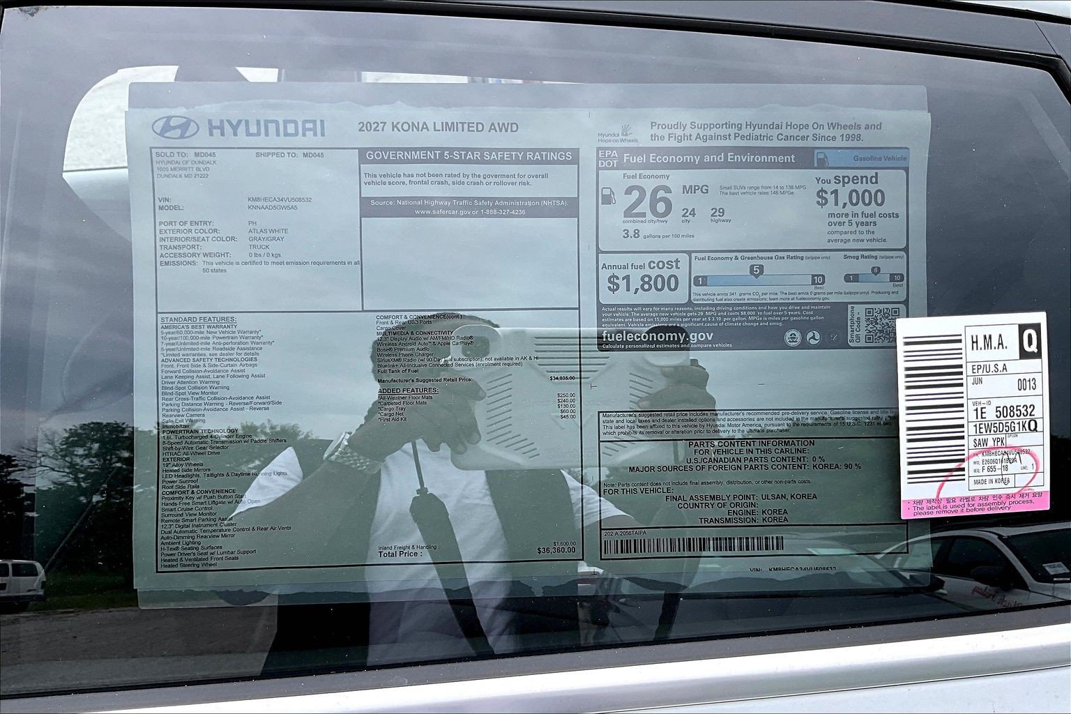 New 2027 Hyundai Kona Limited AWD/4WD image 16