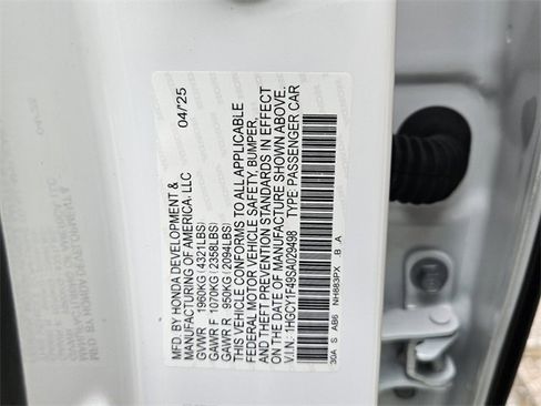 Certified 2025 Honda Accord SE image 16