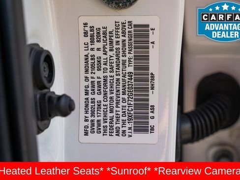 Used 2016 Honda Civic EX-L image 33