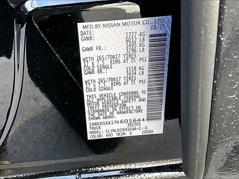 New 2026 Nissan Frontier PRO-4X w/ Pro-4x Convenience Package image 8