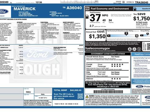 New 2026 Ford Maverick XLT w/ Equipment Group 301A AWD/4WD image 39