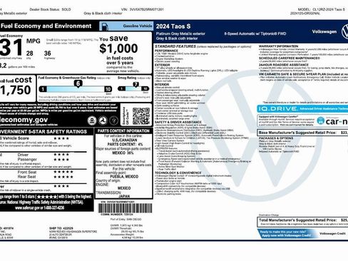 Used 2024 Volkswagen Taos S image 4