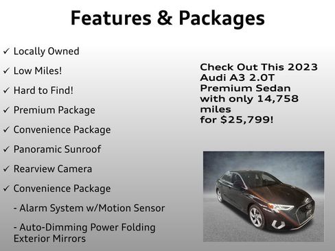 Used 2023 Audi A3 2.0T Premium w/ Convenience Package image 4