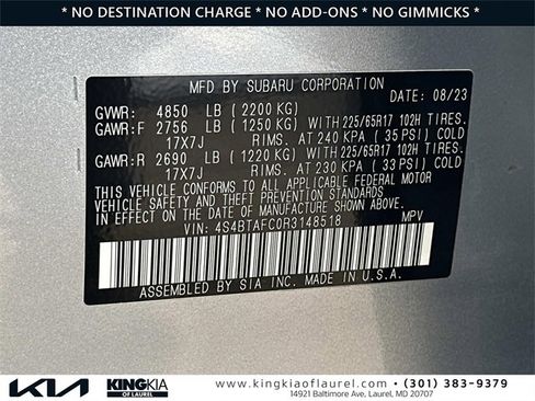 Used 2024 Subaru Outback Premium image 31